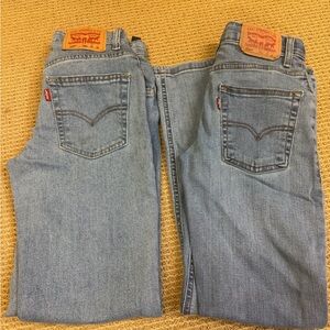 Lot of 2 Levi's Size Junior 10 Light Blue Straight Jeans